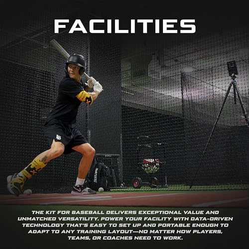Full Swing Kit Baseball Advanced Radar Launch, Hitting, & Pitch Analyzer | Revolutionary Technology Captures 12 Data Points | Premium Package Includes 4K Camera, OLED Display, Tripod, & Accessories