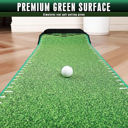 CHAMPKEY Golf Putting Green Indoor - Advanced Guides Golf Putting Mat - Enhance Putting Accuracy and Challenge - style: Pong Game LITE Version