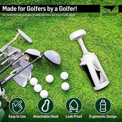Birdie Bath Portable Golf Ball Cleaner - Ultimate Personal Golf Ball Washer