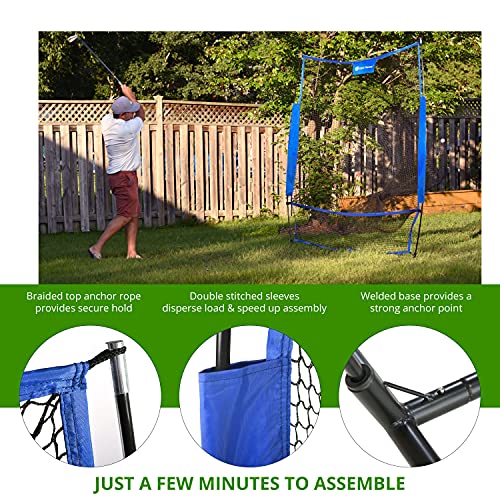 Golf Practice Hitting Net, Indoor Garage or Outdoor Backyard Driving Heavy Duty Mesh Netting for Home Real Pro Golfing Swing Chipping Train, Easy Setup Stable Frame, Portable Golfer Carry Bag