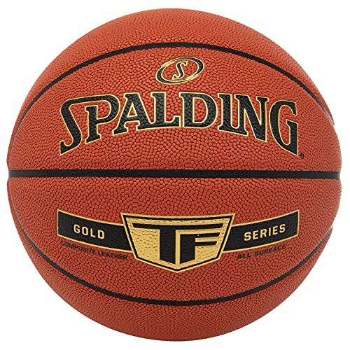 Spalding - TF Gold - Basketball - Größe 7 - Basketball - Zertifizierter Ball - Material ZK Composite - Indoor und Outdoor - Anti-Rutsch - Ausgezeichneter Grip