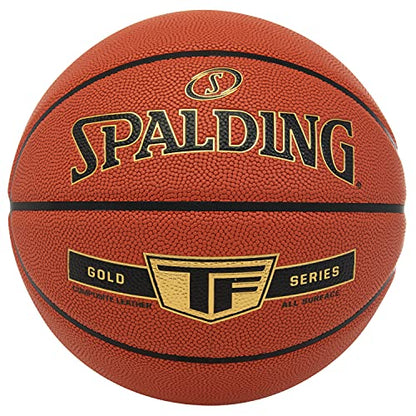 Spalding - TF Gold - Basketball - Größe 7 - Basketball - Zertifizierter Ball - Material ZK Composite - Indoor und Outdoor - Anti-Rutsch - Ausgezeichneter Grip