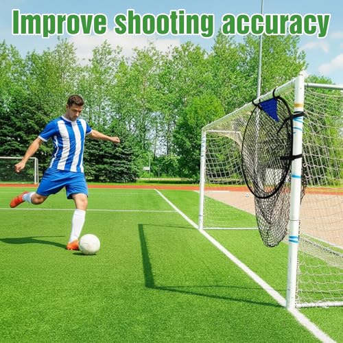 2 Pcs Soccer Training Net with 1 Pcs Target, 22 inch Top Bins Soccer Target Goal for Goal Training Easy to Attach Detach Ball Top Bin for Football Shooting Accuracy Practice Equipment Trainer Gift