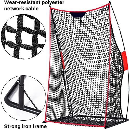 Football Throwing Quarterback Net: 7x4FT Foldable Target Toss Training Game for Backyard Field Teens Adults Practice Gifts
