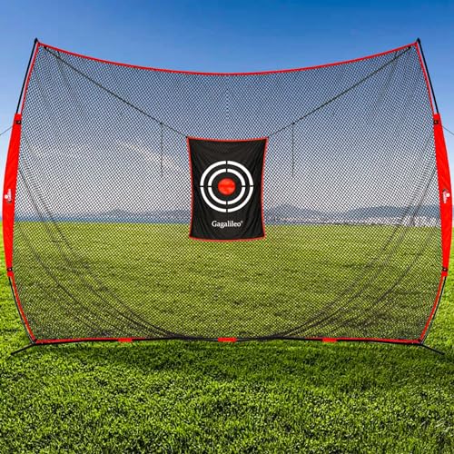 Gagalileo Golf Hitting Net with Target：Professional Heavy Duty Practice Net for Driver Swing Training Backyard Garage - size: 7x8ft