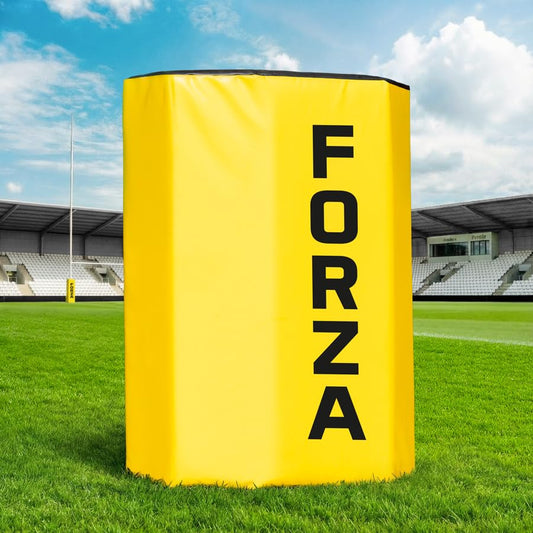 FORZA Rugby Wrap Around Shield – Rugby Rucking & Mauling Training Pad with Heavy Duty PVC Cover, High Density Foam Core & Reinforced Carry Straps – 35.5in x 27in x 12in – 4 Colors - color: Yellow