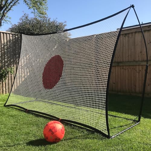 QUICKPLAY Spot Target Soccer Rebounder | Weather-Resistant Rebound Net with Carry Bag | Great for Passing, Receiving, and Trapping Practice | Ideal for Team or Solo Training - style: 8x5ft