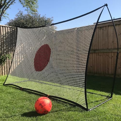 QUICKPLAY Spot Target Soccer Rebounder | Weather-Resistant Rebound Net with Carry Bag | Great for Passing, Receiving, and Trapping Practice | Ideal for Team or Solo Training - style: 8x5ft