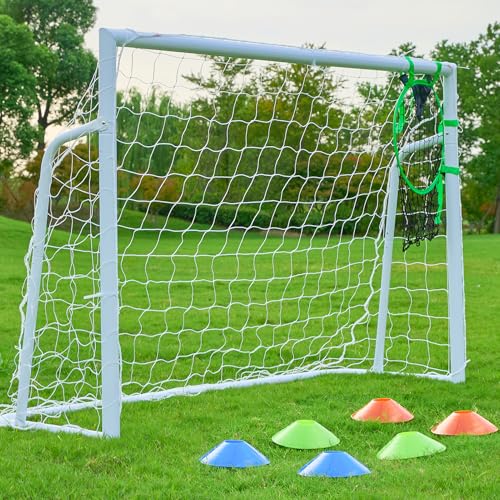 Soccer Goal 12×6, 8×6 and 6×4 FT Soccer Goals for Backyard, 2"Diameter Steel Soccer Goal for Kids and Adults Large soccer goal Powder Coated Galvanized Steel Post With Soccer Target Net for Training