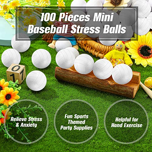 Zhanmai 101 Pcs 1.6 Inch Mini Volleyball Stress Balls Bulk Party Favors Volleyball Gifts for Team Tiny Foam Sports Balls with Storage Bag for Kids Stress Relief Birthday Party Games (Clear)