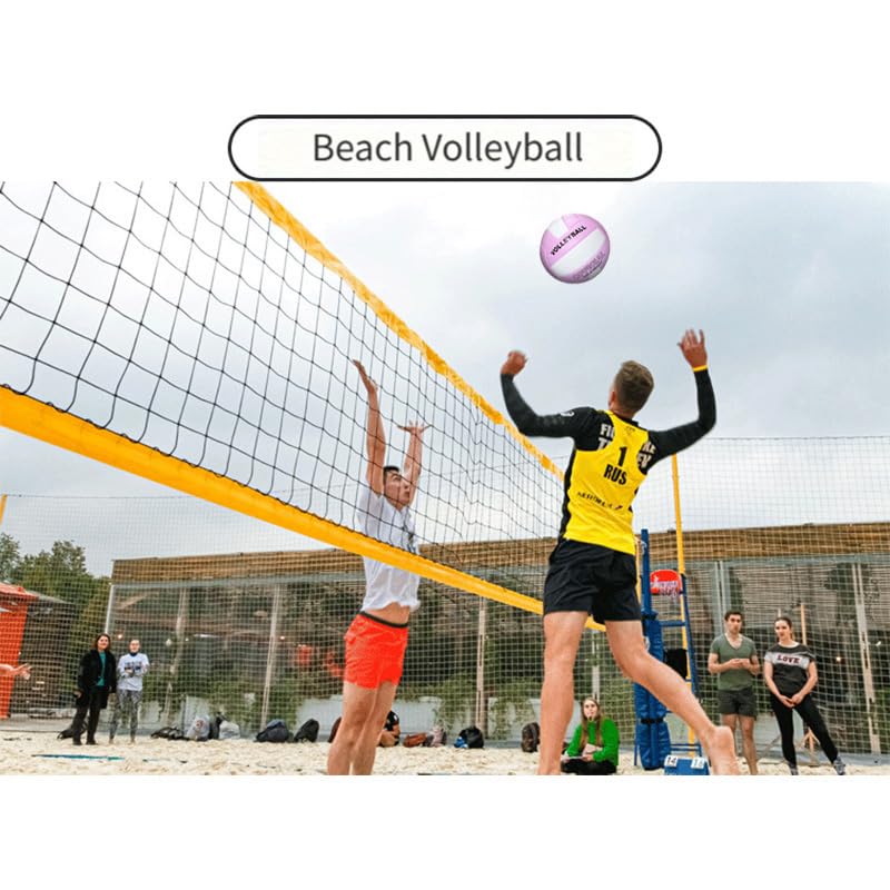 Official Size 5 Volleyball with PU Cover Outdoor Volleyballs with Protective Knee Pads for Girls Boys Teenager Indoor Training Game Outdoor Sand Beach Pool Play