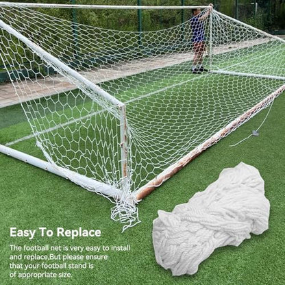 Soccer Net 8x6, Soccer Net for Replacement Football Goal Netting High Impact Sports Practice Barrier for Adults and Youth Football Practice, 8 X 6 Ft