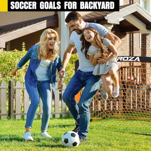 MUROZA Agility Ladder & Soccer Goal Training Set, 20ft Speed Ladder with Cones, Hurdles, Jump Rope & Parachute, Plus 2 Pack Pop Up Kids Soccer Goals with Ball & Cones for Backyard Sports Practice