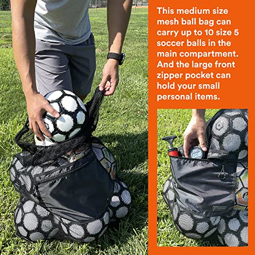 Fitdom Extra Large Heavy Duty Mesh Bag. Best for Soccer Ball, Water Sports, Beach Cloth, Swimming Gears. Adjustable Shoulder Strap. Secure Side Pocket - style: 34" X 24" Medium