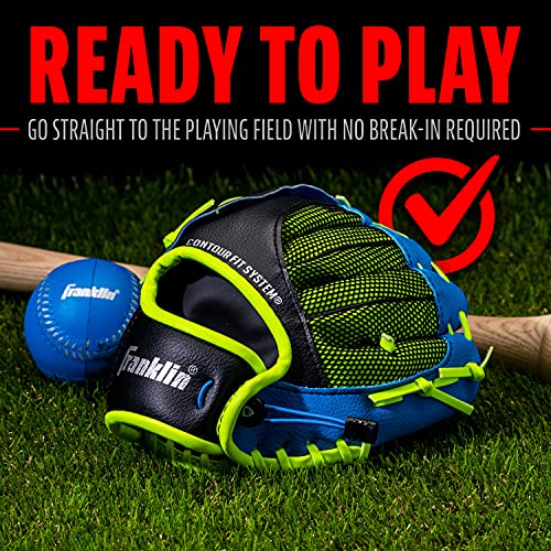 Franklin Sports Kids Baseball Glove - NeoGrip Boys + Girls Youth Tball Glove - Teeball, Baseball + Softball Mitt