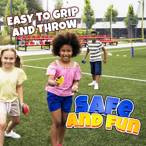 Bedwina 5" Mini Foam Football - Small Toy Footballs for Indoor and Outdoor Play, Spiral Foam Sports Birthday Football Party Favors for Kids - style: 3-Pcs