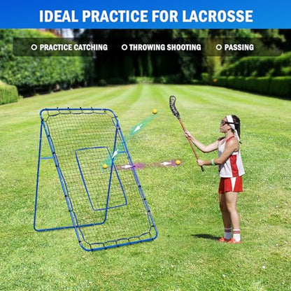 Volleyball Lacrosse Rebound Net Pro, WINTHAI Lacrosse Rebounder for Backyard, 7x4FT/6x4FT/4x4FT Bounce Back Net with Target Strike Zone, Easy Quick Setup, Volleyball Baseball Softball Soccer Training