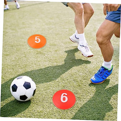 1set Football Training Markers Multi Dishes for Soccer Basketball and Sports Drills Carry Bag Includes Numbers Portable Bag