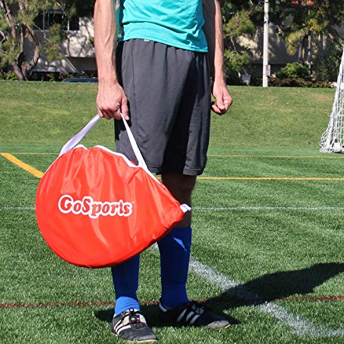 GoSports Portable Pop-Up Soccer Goals for Backyard - Kids & Adults - Set of Two Nets with Agility Training Cones and Carrying Case - size: 4 ft Round