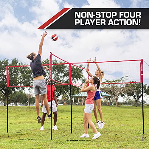 EastPoint Sports 4-Way Volleyball - size: Adjustable Height - Adjusts from 61'' to 85''