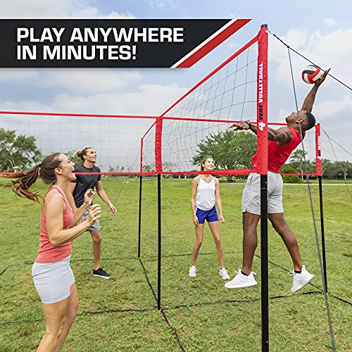 EastPoint Sports 4-Way Volleyball - size: Adjustable Height - Adjusts from 61'' to 85''