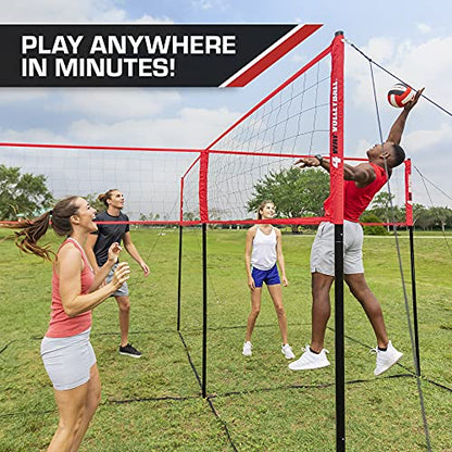 EastPoint Sports 4-Way Volleyball - size: Adjustable Height - Adjusts from 61'' to 85''