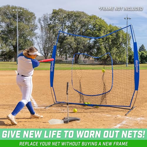 GoSports Replacement 7 x 7 ft Baseball Net - NET ONLY - Frame NOT Included - Choose Your Color - color: Royal