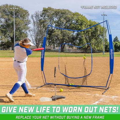 GoSports Replacement 7 x 7 ft Baseball Net - NET ONLY - Frame NOT Included - Choose Your Color - color: Royal