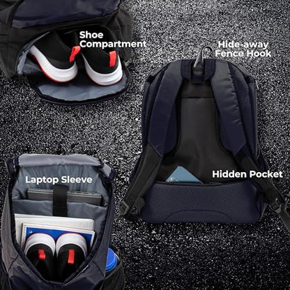 Athletico Basketball Bag - Large Basketball Backpack for Men & Women - Volleyball & Soccer - color: Black