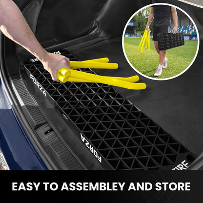 FORZA Wave Soccer Rebounder – Master Your First Touch! World’s #1 4-in-1 Passing Rebound Board – 2min Setup & Unbreakable Stability – Buy FORZA, Play Forever! [Standard or XL] - size: Standard