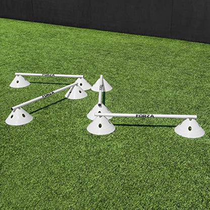 FORZA Cone & Hurdle Training Sets | Improve Your Speed & Agility Skills - Available in 3 Styles and 8 Colors - color: White, style: Super Cone