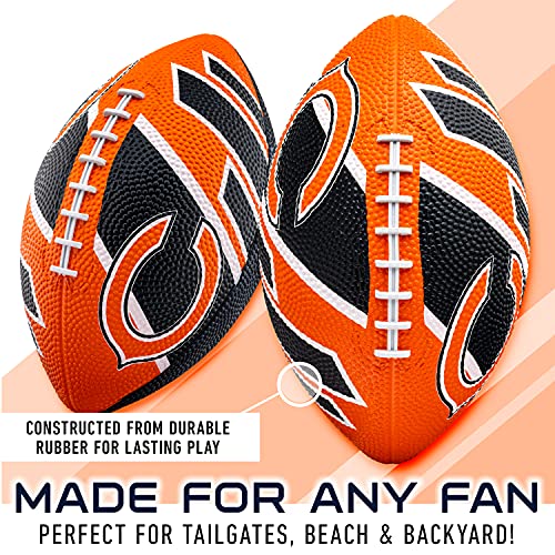 Franklin Sports NFL Team Footballs - Rubber Youth Mini Balls for All Teams - Kids 8.5" Football + Air Pump Sets - Official NFL Licensed - style: Chicago Bears