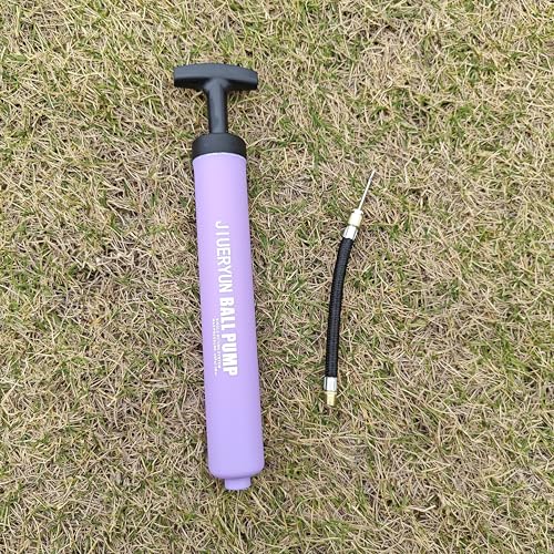 Sports Ball Pump Inflator with 5 Needles (Pin), Dual Action Hand Held Portable Air Pump with pins to Inflate Soccer Ball, Football, Volleyball, Rugby, Netball & Basketball