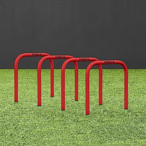 FORZA Pro Soccer Passing Arcs | Set of 4 Elite-Level Soccer Targets to Enhance Passing Techniques & Accuracy - Optional Carry Bag & Bases - color: Red, size: Without Bases