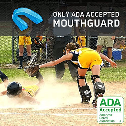 Game On Mouthguards - Only ADA Accepted Strapped Sports Mouth Guard for Football, Basketball, Lacrosse, Hockey - Superior Protection, Comfortable Fit (Braces Mouthguard)