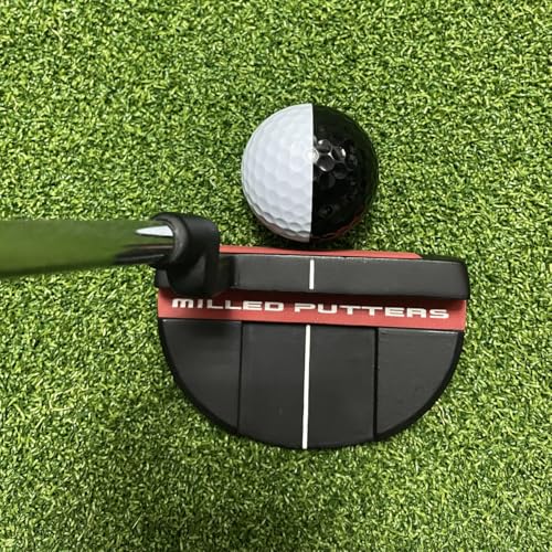 MAZEL Golf Practice Putting Ball,Golf Training Aid for Putting Green/Mat,Golf Putting Accuracy Trainer with Instant Feedback (Black-White Ball,3PCS)