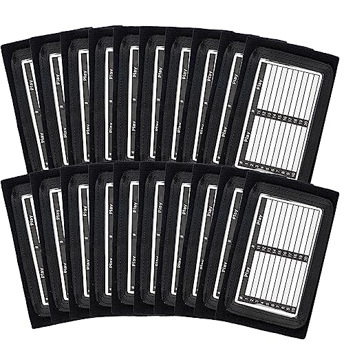 Youth Triple Playbook Wristband Quarterback Wrist(20 Pack)- Playbook QB Wristband - Triple Windows Football Armband - Black