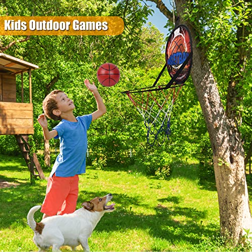 2 in 1 Basketball Hoop and Dart Board, 14" Dart Board for Kids, Basketball Hoop for Kids Toddlers, Sports & Outdoor Play, Birthday Gift Toys for 3 4 5 6 7 8 9 10 Year Old Boys Girls Kids, Party Favors - style: 2 in 1 Red Theme