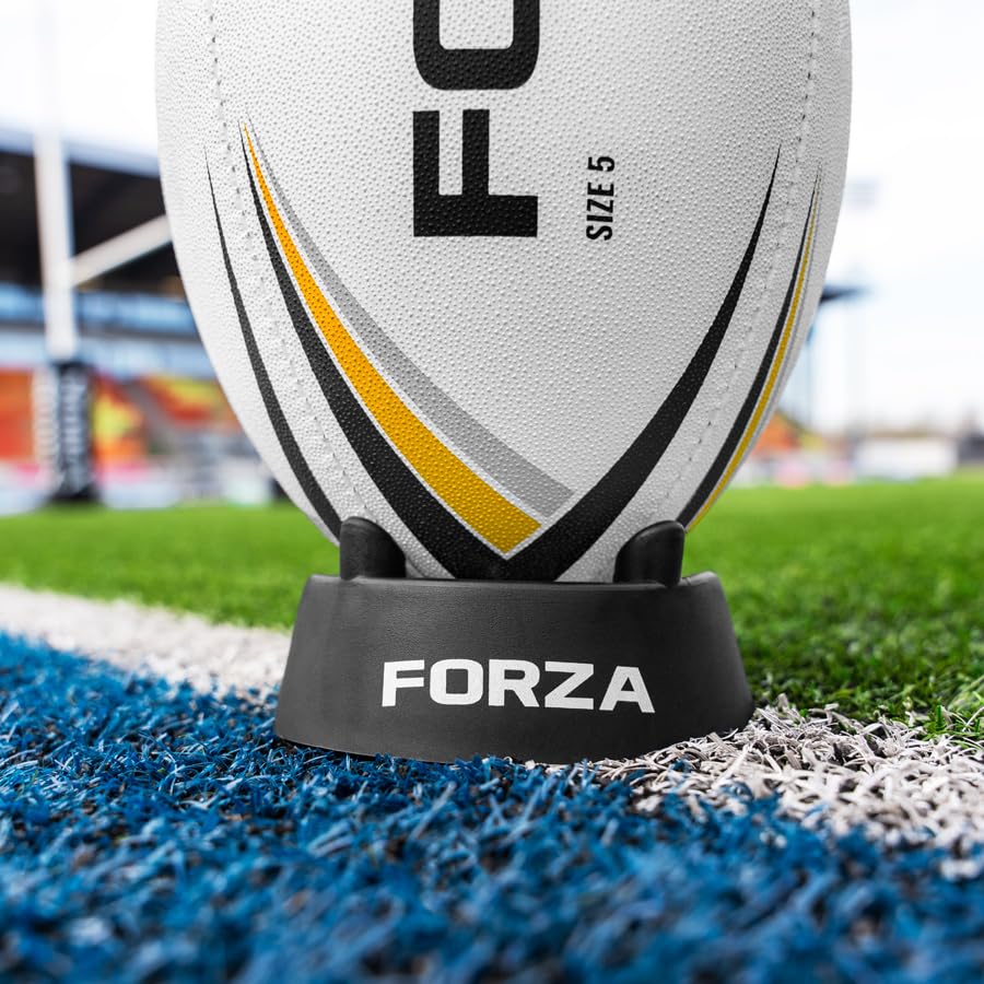 FORZA Football Placekicker Kicking Tee – Placekicker’s Aim & Accuracy Training Tool Football/Rugby | Black Plastic Football Kicking Tee | Football Kicker Training Equipment