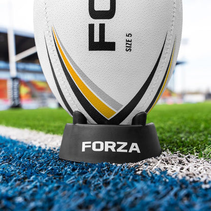 FORZA Football Placekicker Kicking Tee – Placekicker’s Aim & Accuracy Training Tool Football/Rugby | Black Plastic Football Kicking Tee | Football Kicker Training Equipment