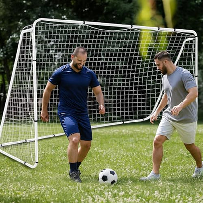 Liliful 12 x 6/10 x 6.5/8 x 5 ft Soccer Goal for Backyard Portable Soccer Net and Steel Weatherproof Frame Folding Goals with 6 Ground Stakes for Adults Youth Outdoor Training Competition