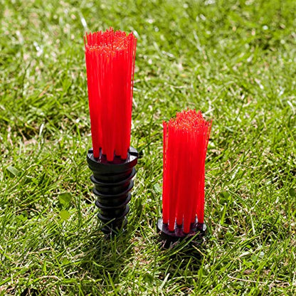 FORZA Screw-in Grass Field Line Marking Whiskers [25x Pack] - 8X Color Options - color: Red