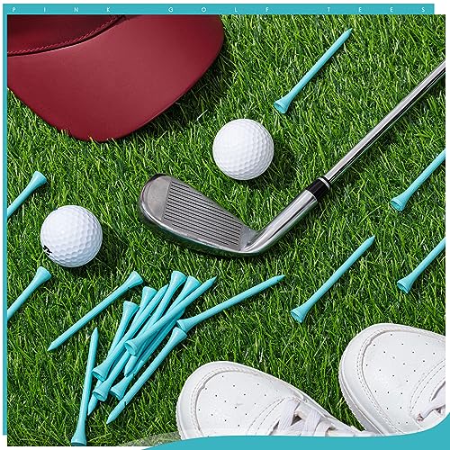 Jenaai 200 Pcs Golf Tees Bamboo Golf Tees Professional Golf Tees Bulk for Women Golf Club Accessories