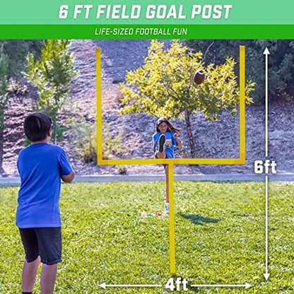 GoSports Football Field Goal Post - 6 or 8 ft Backyard Football Game - style: 6 ft Standard