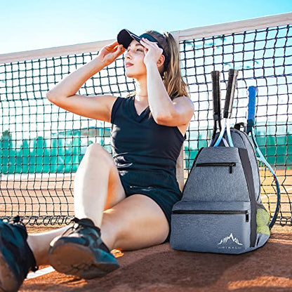 Himal Outdoors Tennis Backpack Tennis Bag - Large Storage Holds 2-3 Rackets and Necessities,Suitble for Women,Men and Teenagers