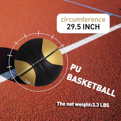 Size 7 Weighted Training Basketball (2.2/3/3.3 lbs) - Heavy Indoor/Outdoor Basketball for Dribbling, Passing, Rebounding & Skill Development - size: 3.3LBS
