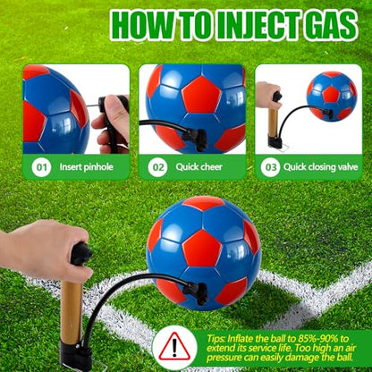 Realspring 6 Pcs Soccer Balls Bulk Official Size 3 4 5 with Pump Needle Storage Bag Soccer Balls for Youth Outdoor Training Practice Game Sport Gift Back to School