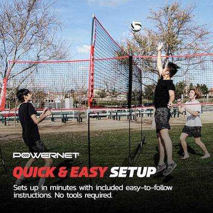 PowerNet Four Square Volleyball Net, Fun New Game, Play at The Park or Beach, 2 Versions - style: Standalone Four Square