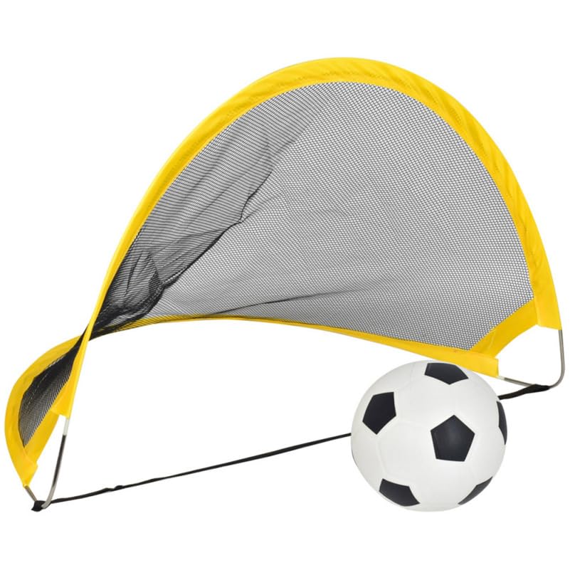 2Pcs Soccer Goal Net Set with Inflator, Portable Football and Iron Nails, Portable Outdoor Soccer Net for Boys Backyard Game, Sports Practice Training Equipment
