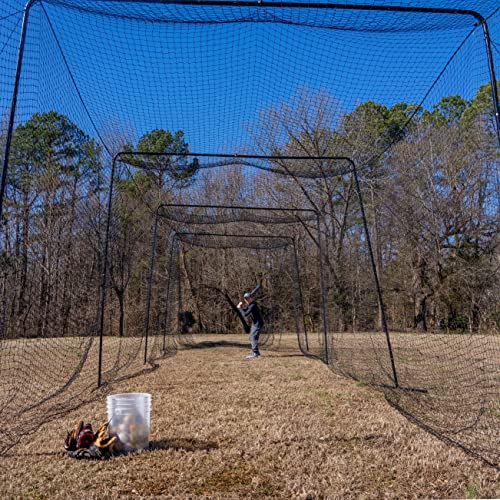 ANYTHING SPORTS Full 40 and 60 Foot Batting Cage. Perfect Baseball Batting Cage, Softball Batting Cage, Complete Package with Frame and Netting